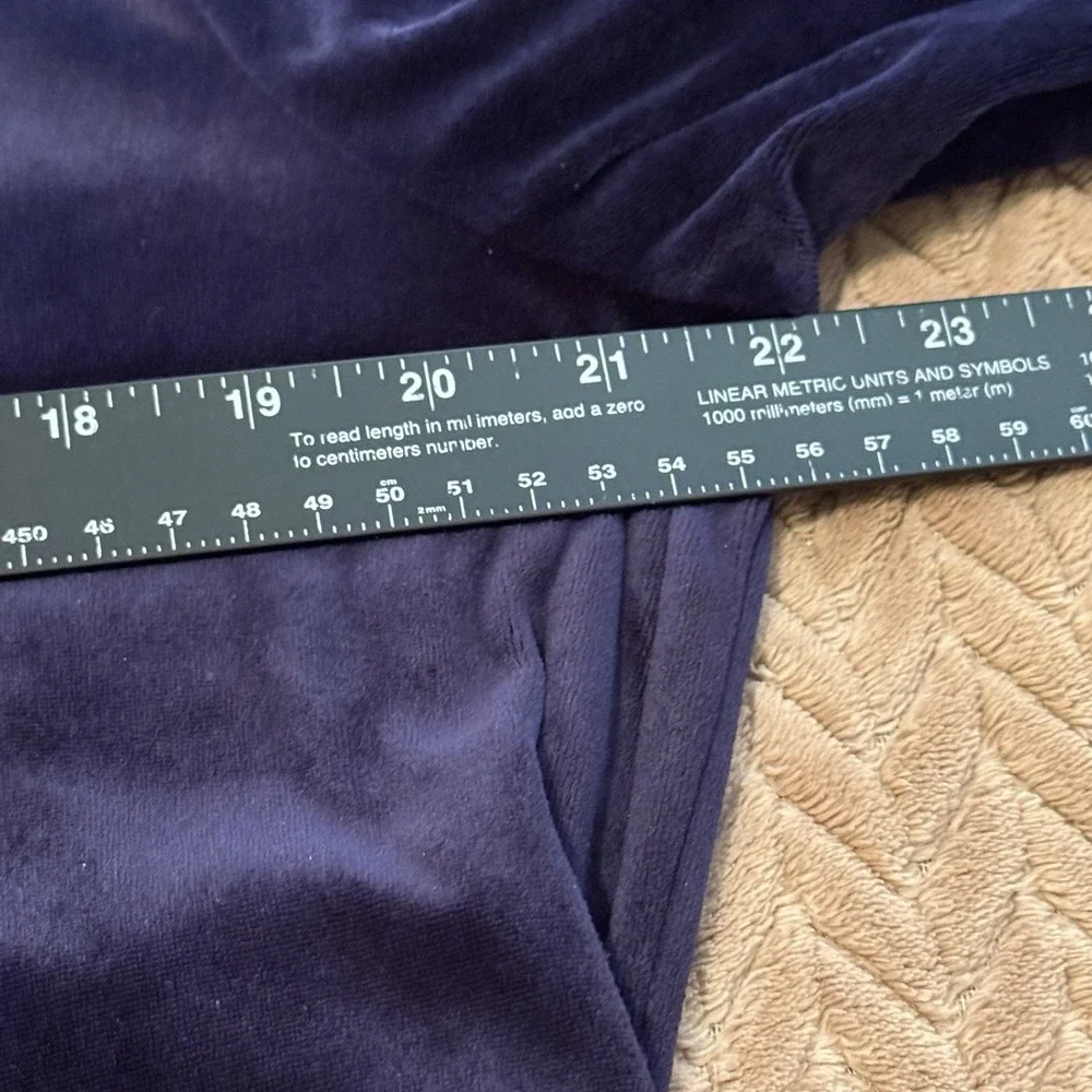 Rebecca‎ Malone Womens L Velvet Track Jacket Full Zip Pockets Y2K Activewear